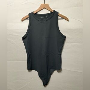Abercrombie & Fitch Gray Asymmetrical Bodysuit